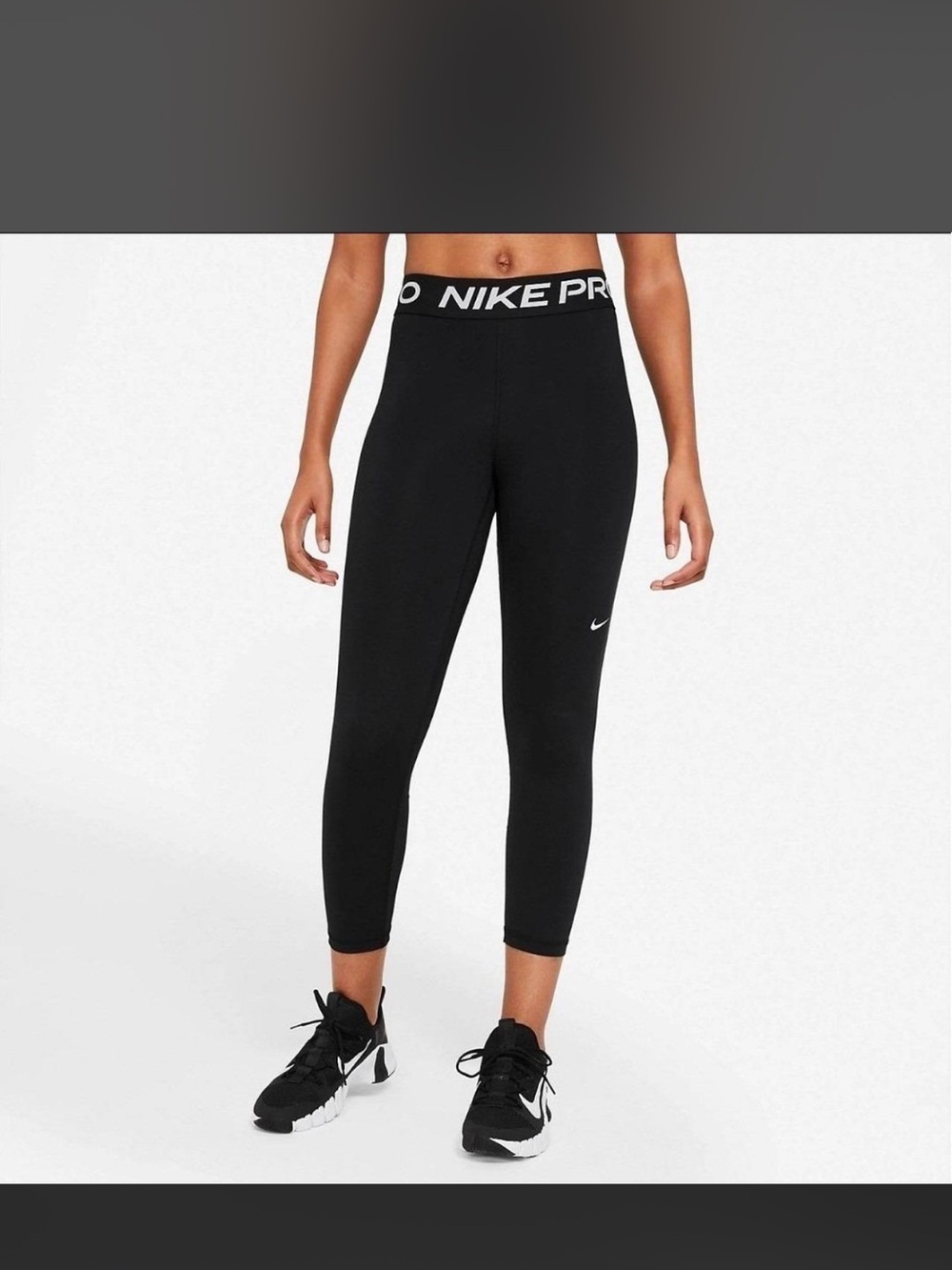 Nike Pro Women's Black Cropped 7/8 Leggings NWT